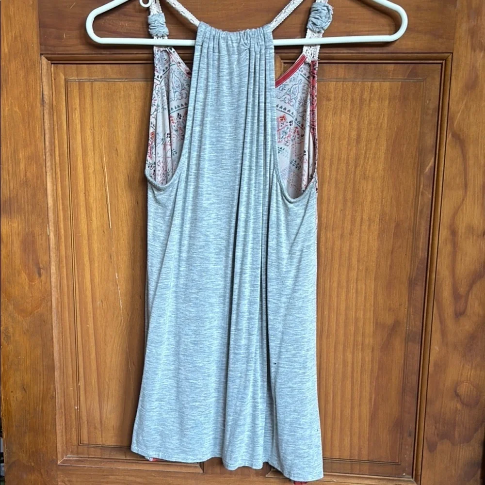 Maurices Asymmetrical Blue and Red Sleeveless Tank Top - Picture 3 of 4